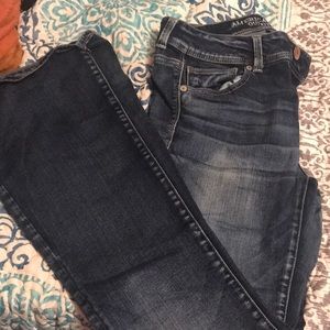 Stretchy straight legged jeans